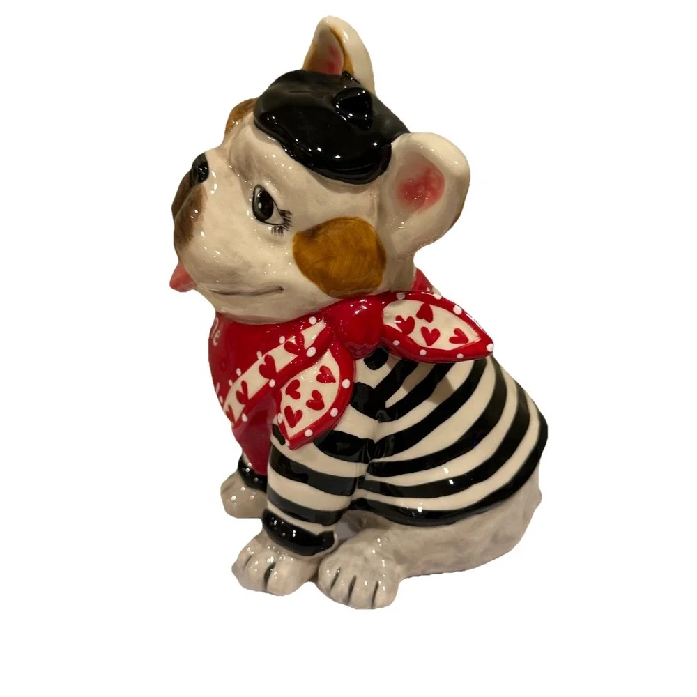 Blue‎ Sky Clayworks Valentine's KISS ME I'M FRENCH Bulldog Figurine 8